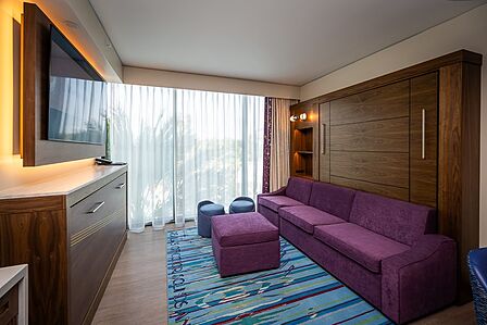 One-Bedroom and Two-Bedroom Living Area