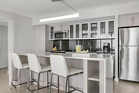 Sample Kitchen with Barstools