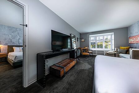 Sample connected guest rooms
