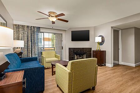 Sample two-bedroom deluxe villa living area