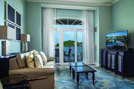 Sample suite living room