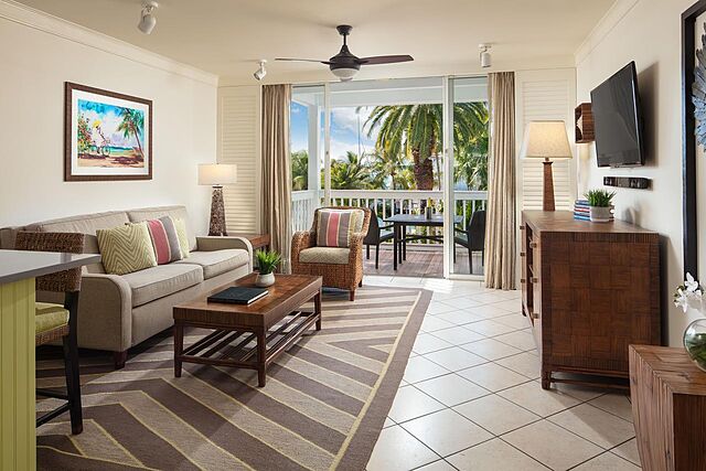 Sample Living area in one- and two-bedroom units.