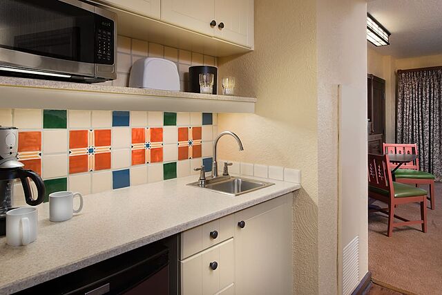 Sample Kitchenette in studio units.