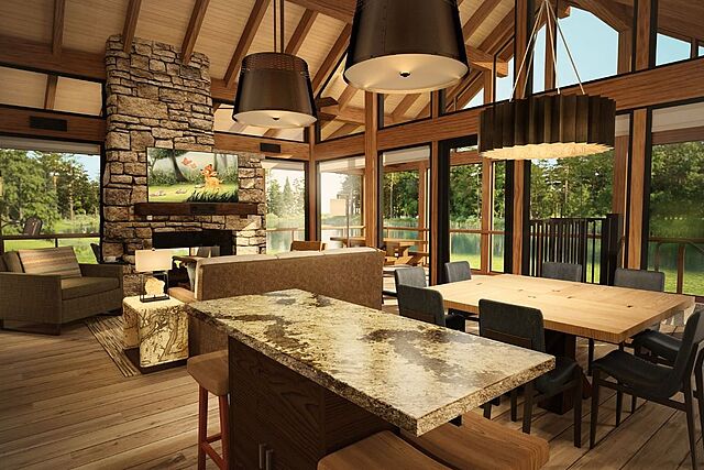 Sample Cabin Living Area