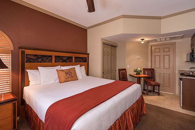 Sample bedroom in studio units