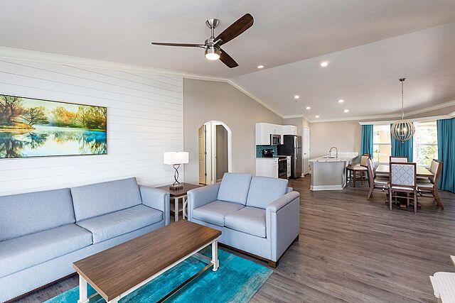Sample Two Bedroom Villa Living Room