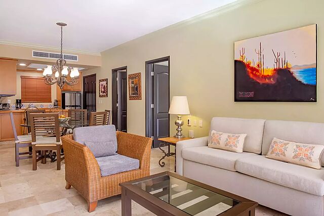 Sample one-bedroom living area