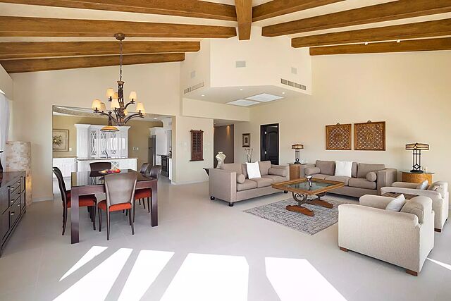 Sample two-bedroom penthouse living area