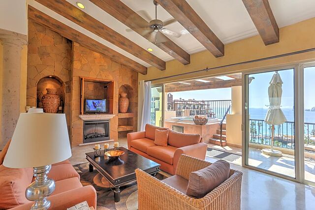 Sample three-bedroom living area