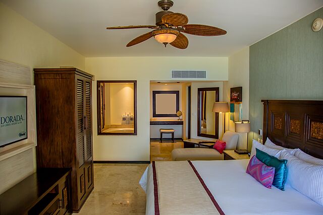 Sample one-bedroom suite bedroom