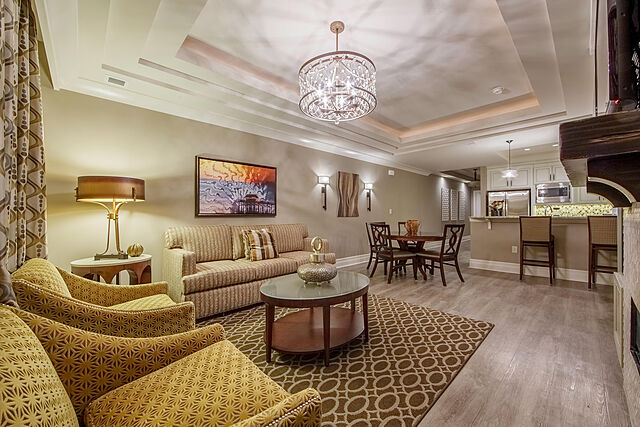 Sample villa living area
