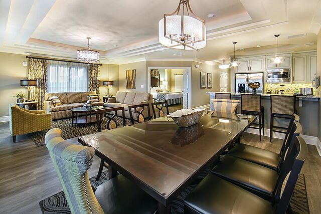 Sample villa dining area