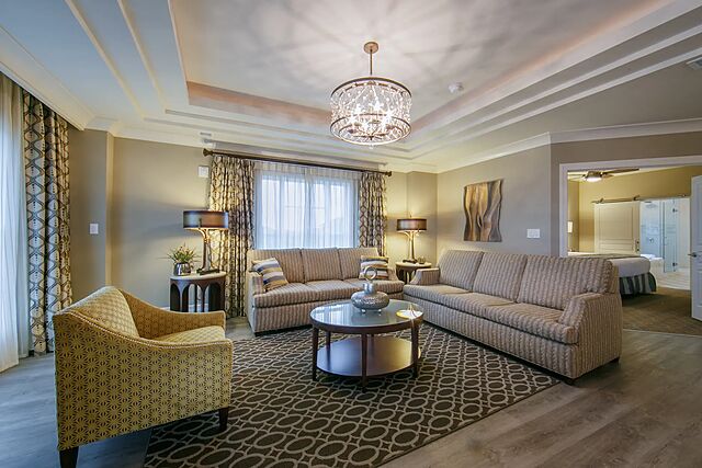 Sample villa living area