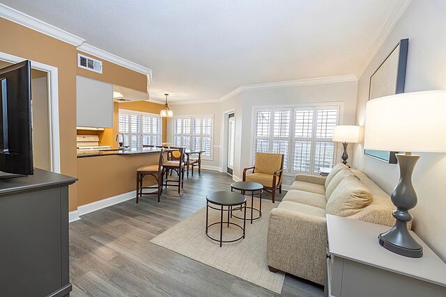 Sample villa living area