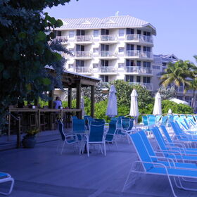 tiki area next to Gulf