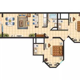 Two Bedroom Elite floor plan