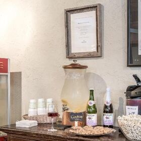 Complementary coffee service in lobby and business center