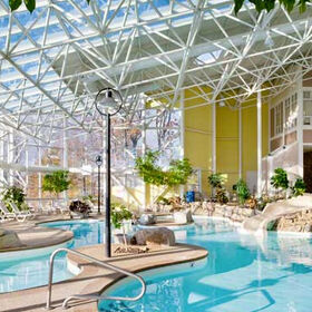 Inside pool