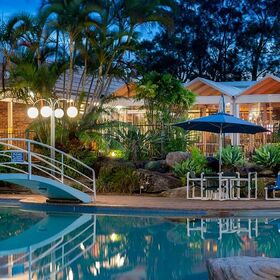 Pool at night