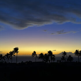 West Maui sunset atmosphere - illustrative stock image
