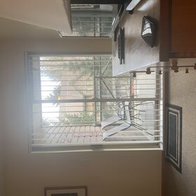View from master to deck with Hot Tub