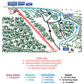Eagle Rock Ski Resort Map - Condo At The Top Of Main Hill
