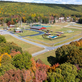 Aerial Photo of Lower Activities Area & Equestrian Center (Credit: Eagle Rock Resort)