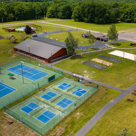Aerial Photo of Lower Activities Area (Credit: Eagle Rock Resort)