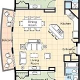 Club Wyndham National Harbor — Sample 4 Bedroom Presidential Floorplan