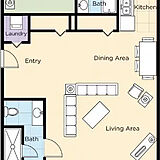 Club Wyndham Long Wharf — Sample 3 Bedroom Deluxe Floorplan
