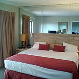 Queen Bed opposite Pull Out Couch