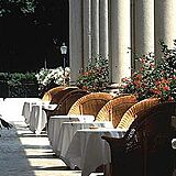 Hotel Des Bains — Outdoor patio at the