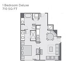 Bluegreen Club 36 — One-bedroom deluxe floorplan