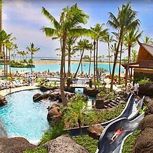 Lagoon Tower by Hilton Grand Vacations — Pool With Water Slide and Poolside Bar and Restaurant