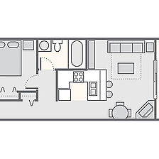 Windward Passage Resort — One-bedroom unit floorplan