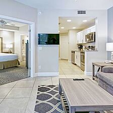 Summer Bay Orlando Resort — Sample living area in one- and three-bedroom units