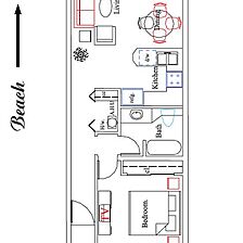 Morritt's Tortuga Club — Sample One-Bedroom Unit Floor Plan