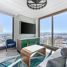 Elara by Hilton Grand Vacations — One-Bedroom Premium Suite with Balcony Living Area (Hilton Club)