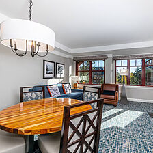 Marriott's Timber Lodge Tahoe — Sample Living and Dining Area With Fireplace
