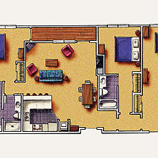 Grand Timber Lodge — Three-Bedroom Residence Floorplan