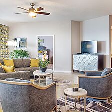 Club Wyndham Ocean Walk — Sample Living Area (see below for unit-type specific photos)