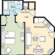 Club Wyndham Ocean Walk — 1 Bedroom Suite Floorplan