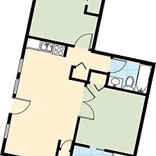 Club Wyndham La Belle Maison — Sample 2 Bedroom Floorplan
