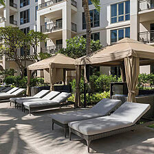 The Westin Nanea Ocean Villas — Cabanas with Loungers and TV