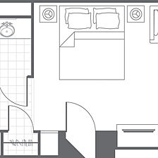 Marriott's Timber Lodge Tahoe — Studio Guest Room Floorplan