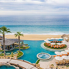 Grand Solmar Land's End Resort — Pool Area With Loungers and Umbrellas