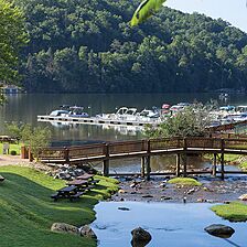 Club Wyndham Resort at Fairfield Mountains — Picnic Area and Docks On Lake Lure