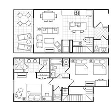 Marriott's Lakeshore Reserve — 2-Bedroom Townhouse Floorplan