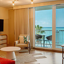 Renaissance Wind Creek Aruba - Ocean Suites — Sample Living Area With Attached Balcony