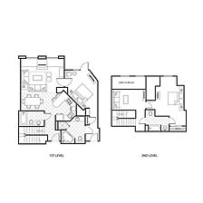 Marriott Grand Residence Club - Lake Tahoe — Sample two-bedroom bi-level loft floorplan